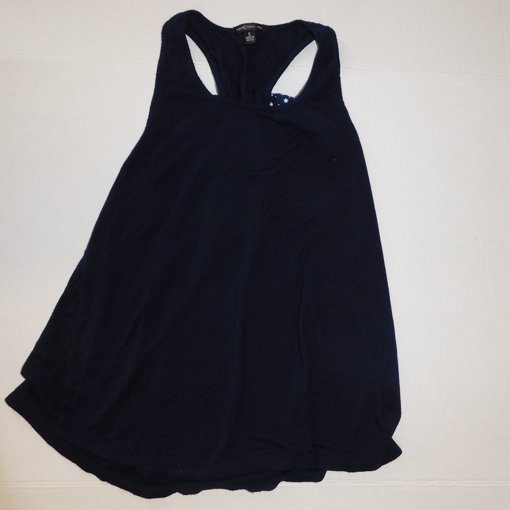 Womens Blue Tank w/ Patriotic Bow on Back